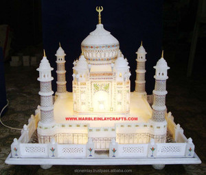 Modèle du Taj Mahal en marbre blanc pur - Product Image 1