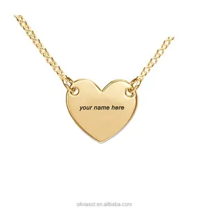 18k Gold Name Necklace Print Writing Custom Made Personalized Necklace