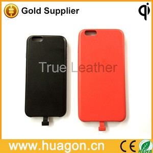 Suave cuero de vaca para <span class=keywords><strong>apple</strong></span> iphone 6 4.7 ''caso de la cubierta delgada <span class=keywords><strong>con</strong></span> <span class=keywords><strong>cargador</strong></span> inalambrico receptor - Product Image 1