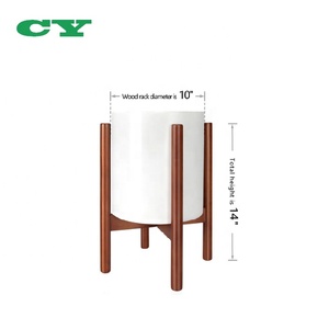 Supporto per Vasi di Fiori in <span class=keywords><strong>Legno</strong></span> Stile Rustico Mid-Century, Espositore per Piante, <span class=keywords><strong>Portavasi</strong></span> - Product Image 4