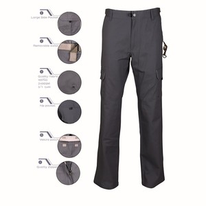 Para hombre <span class=keywords><strong>de</strong></span> alta calidad 100% algodón rodillera bolsillos <span class=keywords><strong>cargo</strong></span> pantalones del desgaste del trabajo - Product Image 1