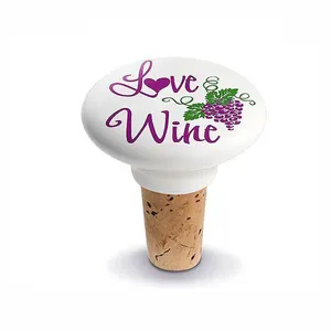 Custom Grape Decor Useful Ceramic Wine Bottle Stopper