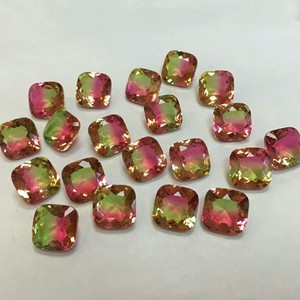 Gemme Cabochon Create in Laboratorio, Pietra di Tormalina Anguria Tagliata - Product Image 3