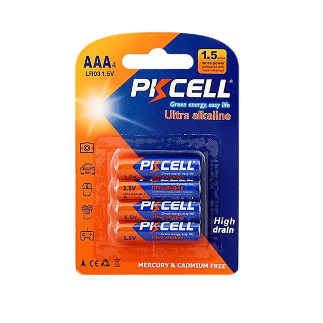 Pilas alcalinas para juguetes, Pilas tipo blíster de tamaño aaa de 15v, AM4, LR03, 1,5 v, N. ° 7, venta al por mayor