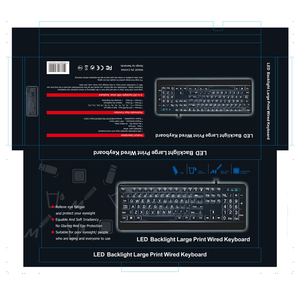 <span class=keywords><strong>Clavier</strong></span> filaire USB à grandes touches pour personnes malvoyantes, lettres à fort contraste, 104 touches, pour personnes âgées - Product Image 6