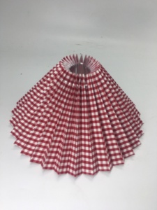 Accessori per Illuminazione <span class=keywords><strong>Paralume</strong></span> <span class=keywords><strong>Vintage</strong></span> a Forma di Coltello con Griglia Stampata in Tessuto per Lampada da Tavolo <span class=keywords><strong>Paralume</strong></span> Plissettato - Product Image 4