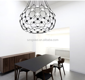 Moderna candelabros de Hierro redondo de Acrílico/Acrílico lámpara colgante de hierro fot decoración hotal - Product Image 6
