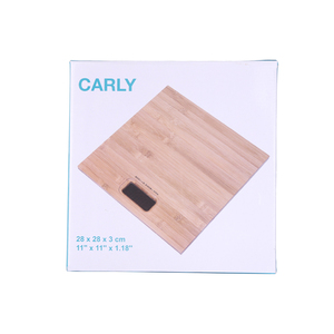 180kg 디지털 욕실 스케일 천연 방수 대나무 플랫폼 OEM 맞춤형 0.1kg 정밀 체중계 - Product Image 3