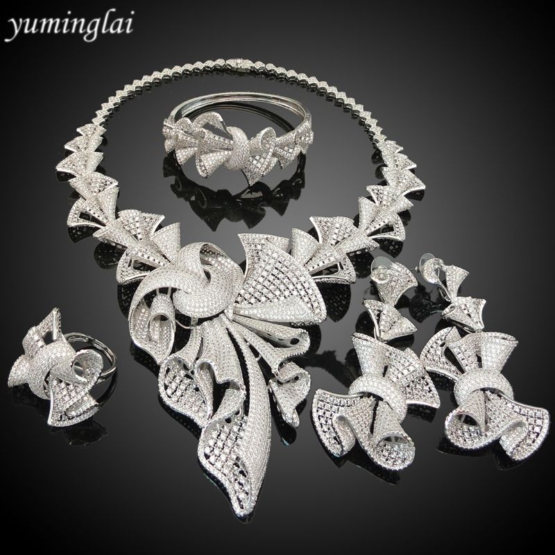 Bridal Jewelry Sets Elegant Cubic Zirconia Earrings