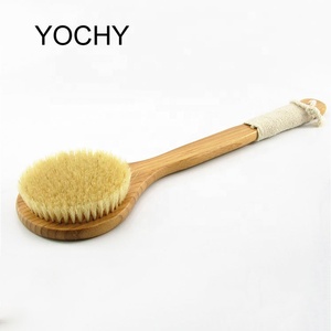Brosse corporelle en bambou, brosse pour nettoyer <span class=keywords><strong>la</strong></span> <span class=keywords><strong>peau</strong></span> sèche, exfoliante et longue manche - Product Image 6