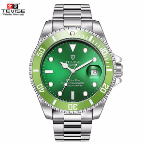 TTEVISE 럭셔리 날짜 시계 남성 2023 방수 패션 석영 스테인레스 스틸 손목 시계 남성 relogio masculino 발광 - Product Image 3