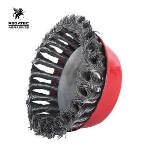 <span class=keywords><strong>Brosse</strong></span> métallique à nœud torsadé de 150mm, <span class=keywords><strong>brosse</strong></span> métallique pour meuleuse - Product Image 2