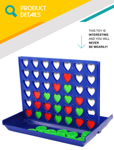 Jeu de puzzle d'intérieur pour enfants, règles du jeu d'échecs, jeu de 4 à aligner sur la grille - Product Image 2