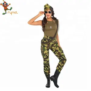 性感军用成人连身衣陆军士兵女性服装