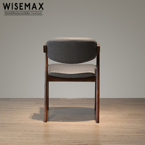 WISEMAX FURNITURE Vendita Calda Sedie da Pranzo Design Giapponese a Forma di Z, Sedie in Legno Imbottite in Tessuto per Ristorante Senza Braccioli - Product Image 3