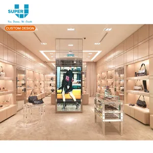 Bag and Shoe Store Layout Design Seating Furniture Display Decoration