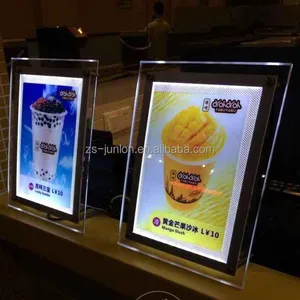 Marco de fotos personalizado 3d acrílico con luz led retroiluminada para boda, venta al por mayor - Product Image 1