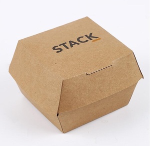Cartón de papel personalizado para comida, cajas de aperitivos para <span class=keywords><strong>hamburguesas</strong></span> y patatas fritas, caja grande <span class=keywords><strong>con</strong></span> logotipo - Product Image 2