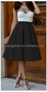 Robe trapèze plissée à taille haute pour femmes, 2017, Vintage, tissu plissé et ample, vente en gros, livraison gratuite - Product Image 2