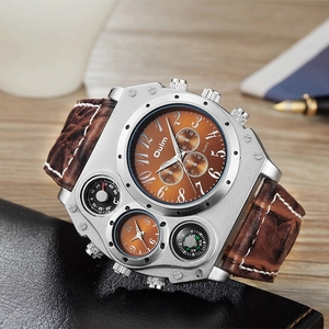Oulm 1349 Nuovo <span class=keywords><strong>Orologi</strong></span> <span class=keywords><strong>di</strong></span> Sport Degli Uomini Super Grande Grande Quadrante Maschio Orologio Al Quarzo Decorativo Termometro Bussola <span class=keywords><strong>di</strong></span> Lusso Da Polso Da uomo orologio - Product Image 5