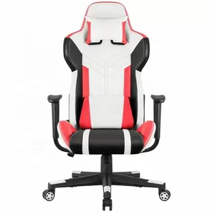 Cheap Comfortable Computer Adjustable Backrest Racing Synthetic Leather PC Office White Gaming Chair