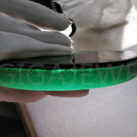 GIGAJEWE Pierre brute de moissanite de couleur verte, en forme de lingot ou de plaquette SiC, pour la fabrication de bijoux