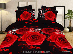 2017 nuovo Design elegante cotone fiore lenzuolo stampa colorato magico di alta qualità 3d copriletto set lenzuolo BS34 - Product Image 2