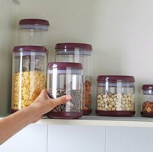 Đa-Kích Thước Kín Thực Phẩm Lưu Trữ Container Khóa Nắp Dễ Dàng Snap Chân Không Niêm Phong Silicone Lưu Trữ Hộp & Thùng Thủy Tinh Vòng - Product Image 5