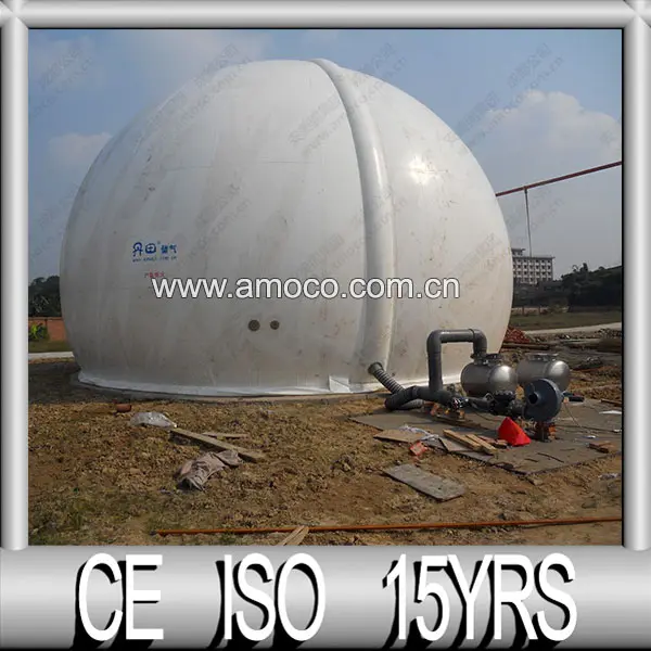 Membrane Gaz Adapté Aux Besoins Du Client de Forme De Ballon pour le Stockage pour Installation De Biogaz