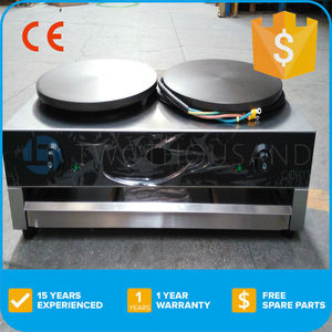 Alta calidad 1 o 2 cabezas eléctrico automático Roti Maker y Crepe que hace <span class=keywords><strong>la</strong></span> máquina - Product Image 3