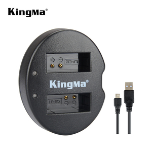 KingMa Kép USB Sạc cho LP-E12 pin cho Canon <span class=keywords><strong>EOS</strong></span> M M2 <span class=keywords><strong>M10</strong></span> 100D Nụ Hôn X7 Rebel SL1 Máy Ảnh Kỹ Thuật Số - Product Image 1
