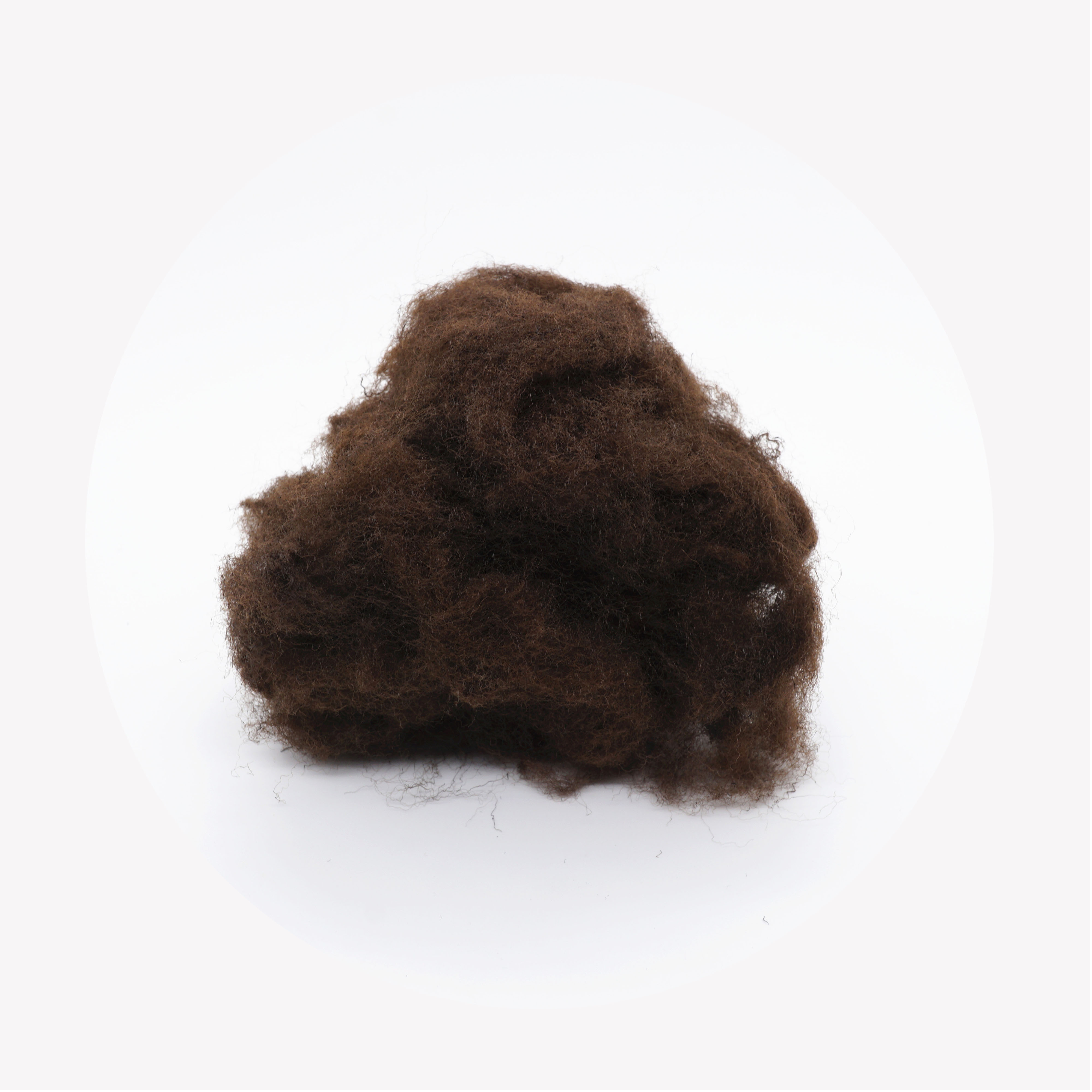 Recycled brown polyester staple fiber for geotextile