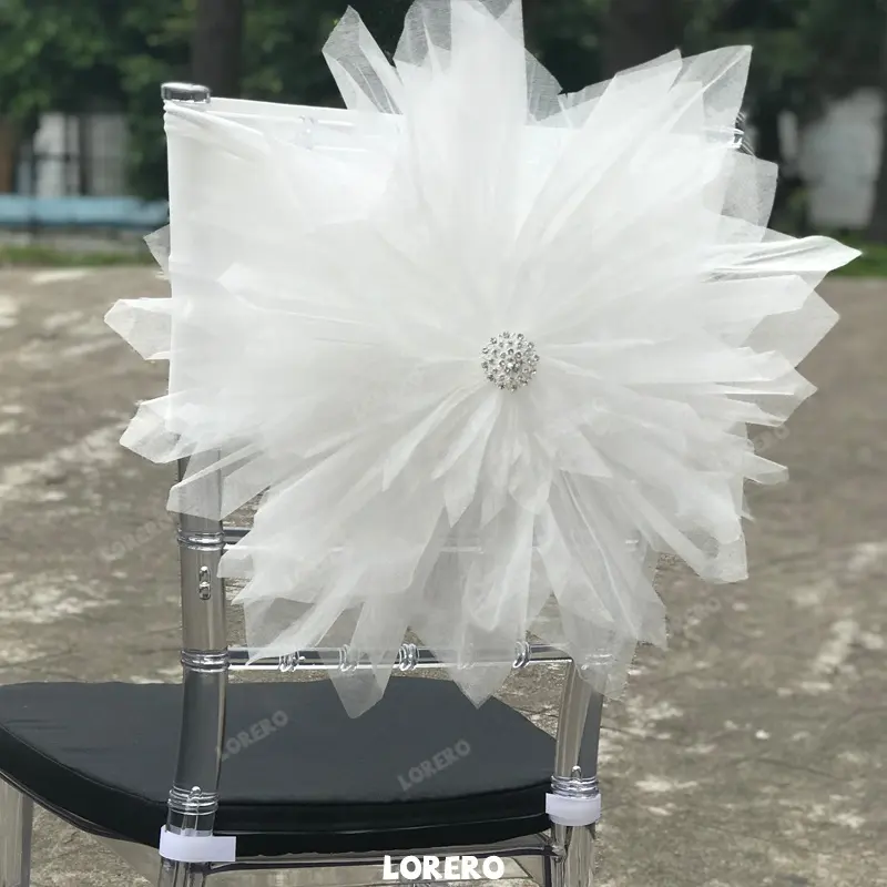 Lorero factory-fundas para sillas chiavari, Organza, decoración de bodas
