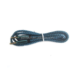 Al por mayor 3.5mm trenzado <span class=keywords><strong>audio</strong></span> estéreo <span class=keywords><strong>auxiliar</strong></span> cable - Product Image 6