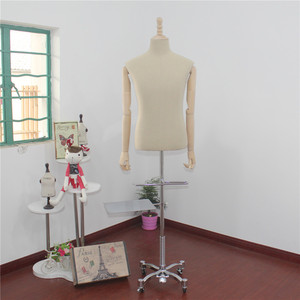 Maniquí masculino para escaparate masculino, Torso, maniquí de exhibición de tela a la moda con soporte para pantalones y zapatos - Product Image 2