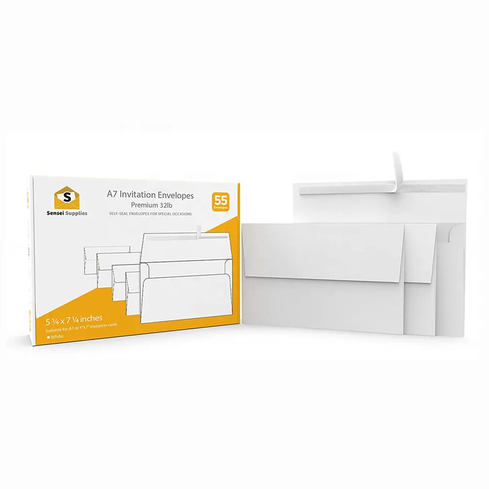 Белые А7 Пригласительные открытки 5x7 конвертов для будущей матери и свадьбы