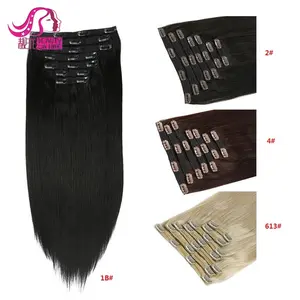 Top Quality Natural Hair Synthetic Hair Clips In Hair Extensions