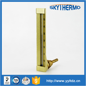 Azul o rojo línea v forma marina <span class=keywords><strong>de</strong></span> oro galcanized barco latón termómetro - Product Image 2
