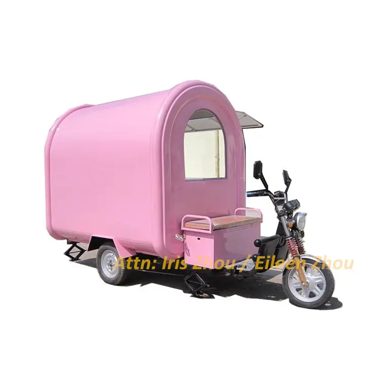 2024 Electric fast food van for sale, street food kiosk cart for sale, mobile motorcycle food kiosk