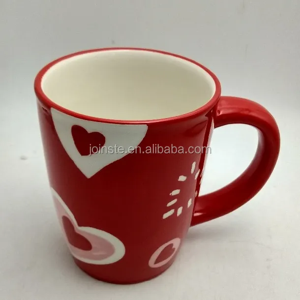 Grosir Mug Kopi Keramik Hati Merah Valentine