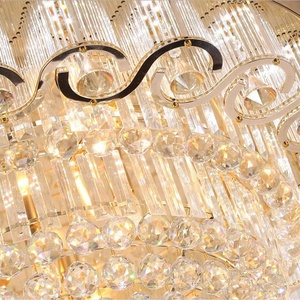 JYLIGHTING OEM Luxury Gold Crystal Chandelier <strong>Ceiling</strong> Lamp Modern K9 Crystal Celling <strong>Light</strong> for Hotel <strong>Office</strong> Surface Mounted - Product Image 2