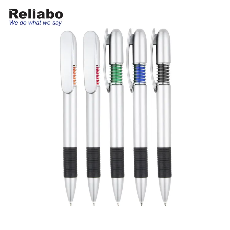Reliabo Wenzhou Pen Factory Classical Spring Pressing Multicolor Plastic Writing Ball Point Pens