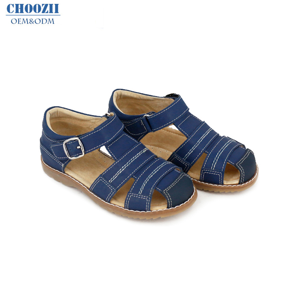 Choozii летняя кожаная обувь для детей, школьные сандалии для мальчиков, мягкие
