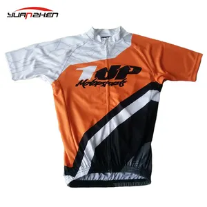 Jersey Bersepeda Poliester, Baju Bersepeda Jala Cepat Kering 150-180GSM Bernapas, Pakaian Olahraga Bersepeda