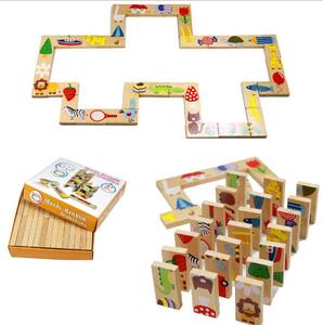 Blocs de construction en <span class=keywords><strong>bois</strong></span> pour enfants, 28 pièces, Puzzle d'<span class=keywords><strong>animaux</strong></span>, dragons, ML-995D - Product Image 1