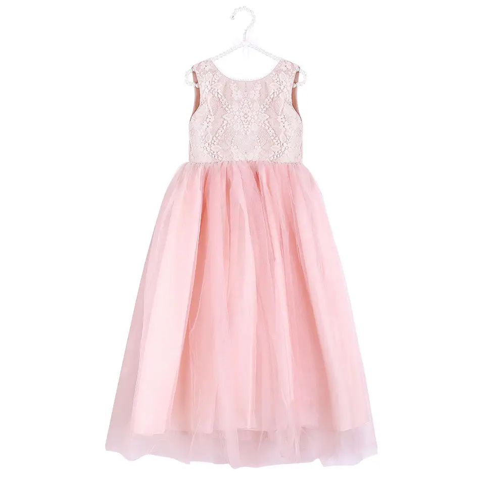 High Quality Lace Party Design Wedding Dress Baby Girl Summer Dress