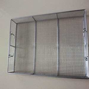 Cesta de malla de alambre de acero inoxidable plegable Cesta de almacenamiento de limpieza de piezas y herramientas plegables de metal - Product Image 5