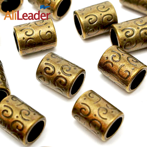 Anneau en forme de balle de couleur cuivrée, prix de gros AliLeader, perles métalliques pour dreadlocks - Product Image 2