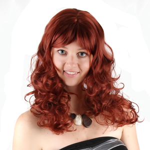 Peluca de Cosplay Sintética Premium para Mujer, Cabello <span class=keywords><strong>Largo</strong></span> y <span class=keywords><strong>Rizado</strong></span> Marrón Natural, Fibra Resistente al Calor, Peluca para Disfraces y Fiestas - Product Image 1