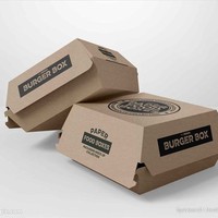 Boîtes à hamburgers de qualité alimentaire, contenants en papier pour en-cas à emporter pour les restaurants de hamburgers